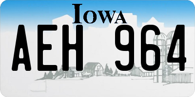 IA license plate AEH964