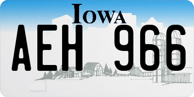 IA license plate AEH966