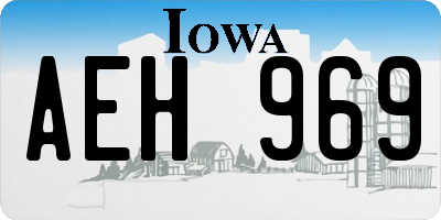 IA license plate AEH969
