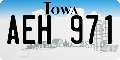 IA license plate AEH971
