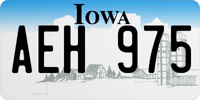 IA license plate AEH975