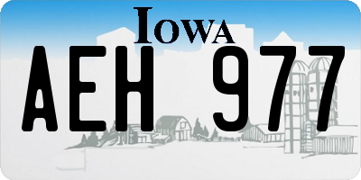 IA license plate AEH977