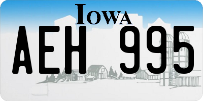 IA license plate AEH995