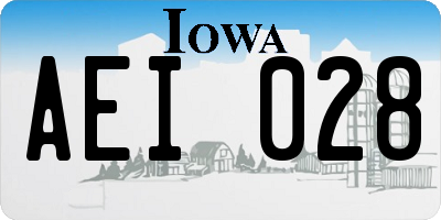 IA license plate AEI028