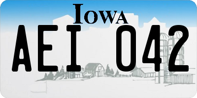 IA license plate AEI042