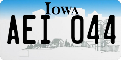IA license plate AEI044