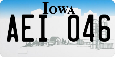 IA license plate AEI046