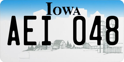 IA license plate AEI048