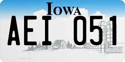IA license plate AEI051