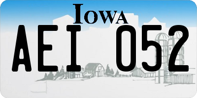 IA license plate AEI052