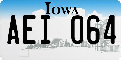 IA license plate AEI064
