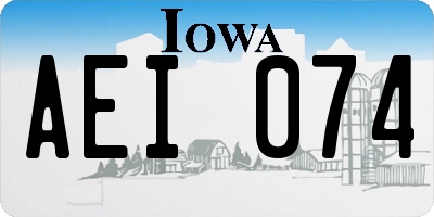 IA license plate AEI074