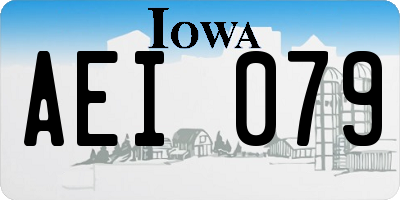 IA license plate AEI079