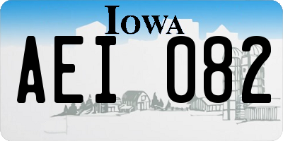 IA license plate AEI082