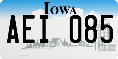 IA license plate AEI085