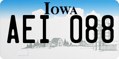 IA license plate AEI088