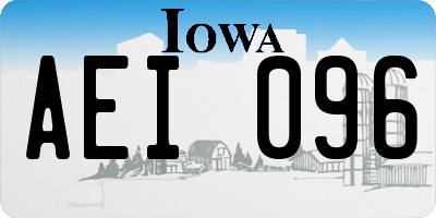 IA license plate AEI096