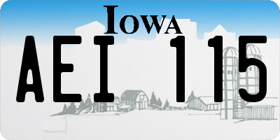 IA license plate AEI115