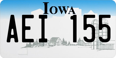 IA license plate AEI155