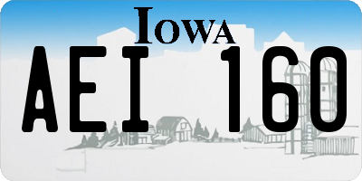 IA license plate AEI160