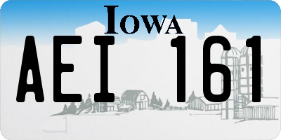 IA license plate AEI161