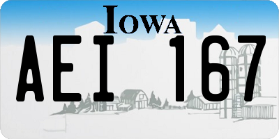 IA license plate AEI167