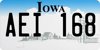 IA license plate AEI168