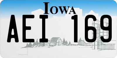 IA license plate AEI169