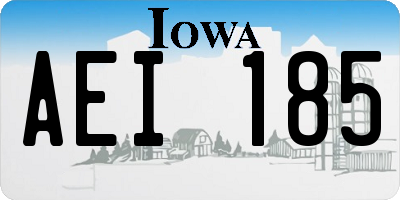 IA license plate AEI185