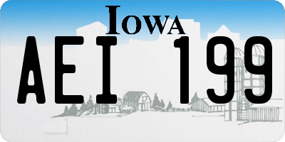 IA license plate AEI199