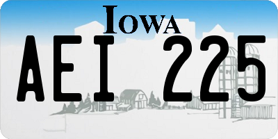 IA license plate AEI225