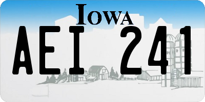 IA license plate AEI241