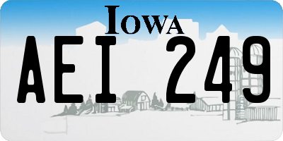 IA license plate AEI249