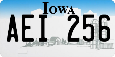 IA license plate AEI256