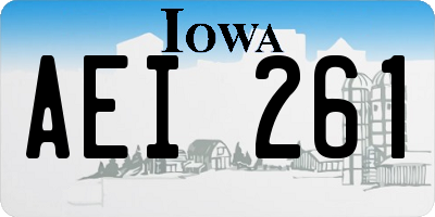 IA license plate AEI261