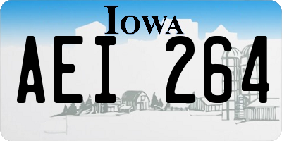 IA license plate AEI264