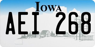 IA license plate AEI268