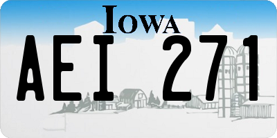 IA license plate AEI271