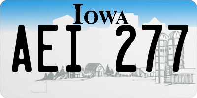 IA license plate AEI277