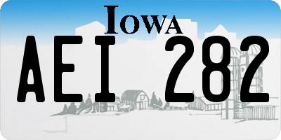 IA license plate AEI282