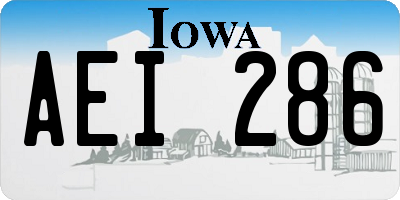 IA license plate AEI286