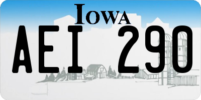 IA license plate AEI290