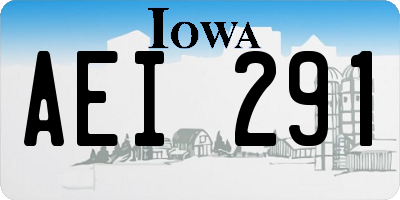 IA license plate AEI291