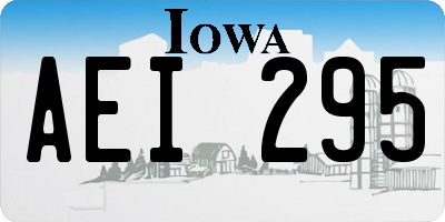 IA license plate AEI295