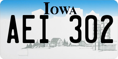 IA license plate AEI302