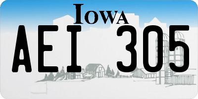 IA license plate AEI305