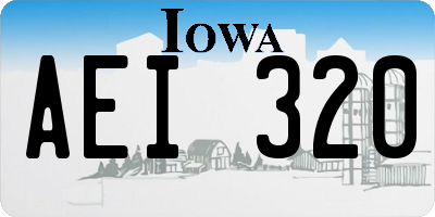 IA license plate AEI320