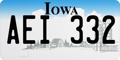 IA license plate AEI332