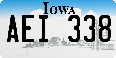 IA license plate AEI338