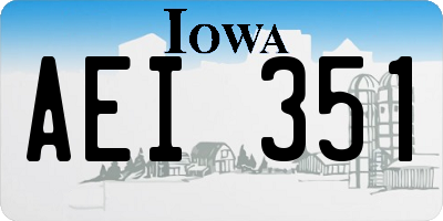 IA license plate AEI351